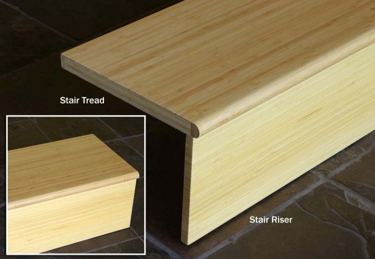 Bamboo Flooring Stair Tread & Riser Organic Vertical Natural